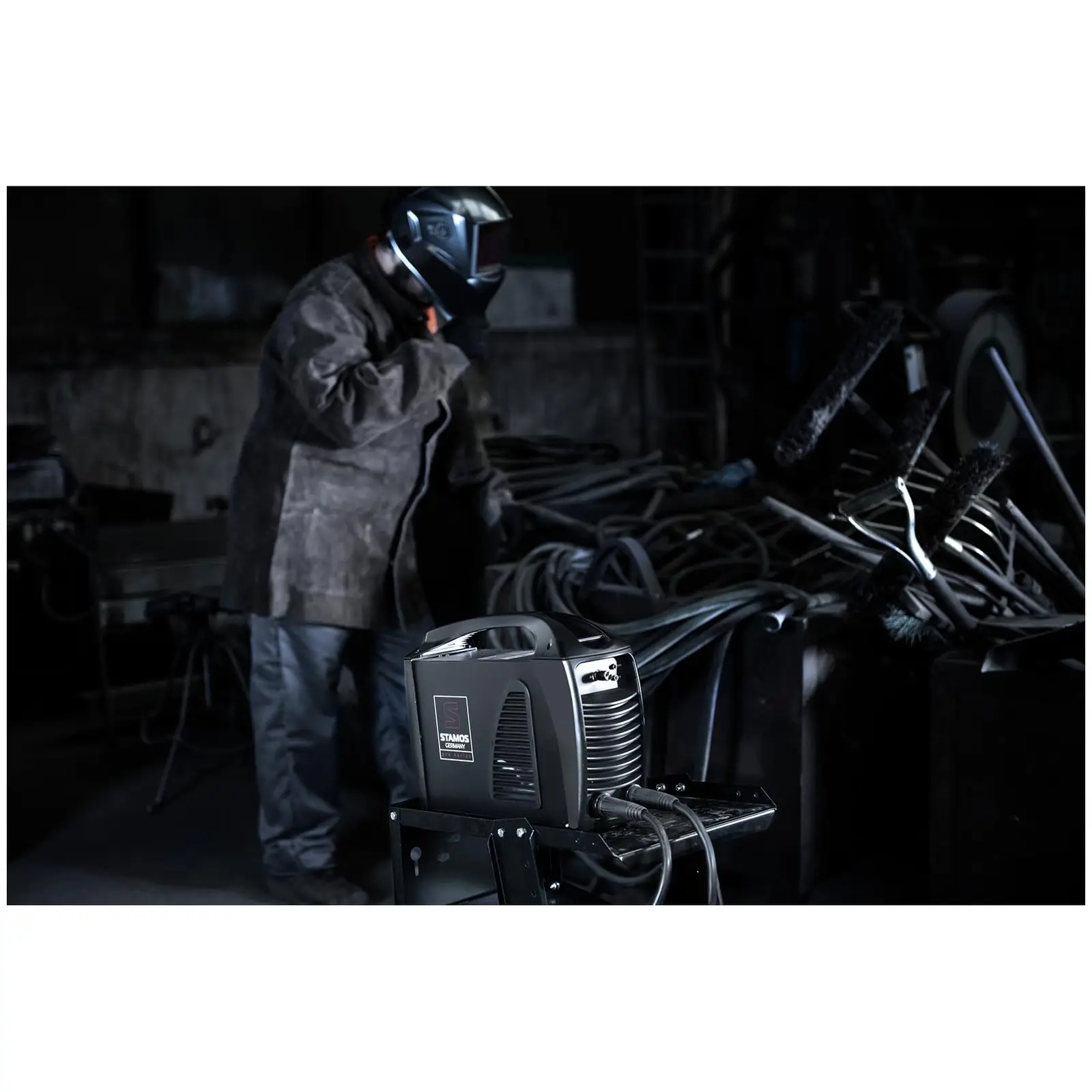 Welding Set Stick Welder - 250 A - Hot Start - IGBT + Welding helmet – Firestarter 500 - ADVANCED SERIES