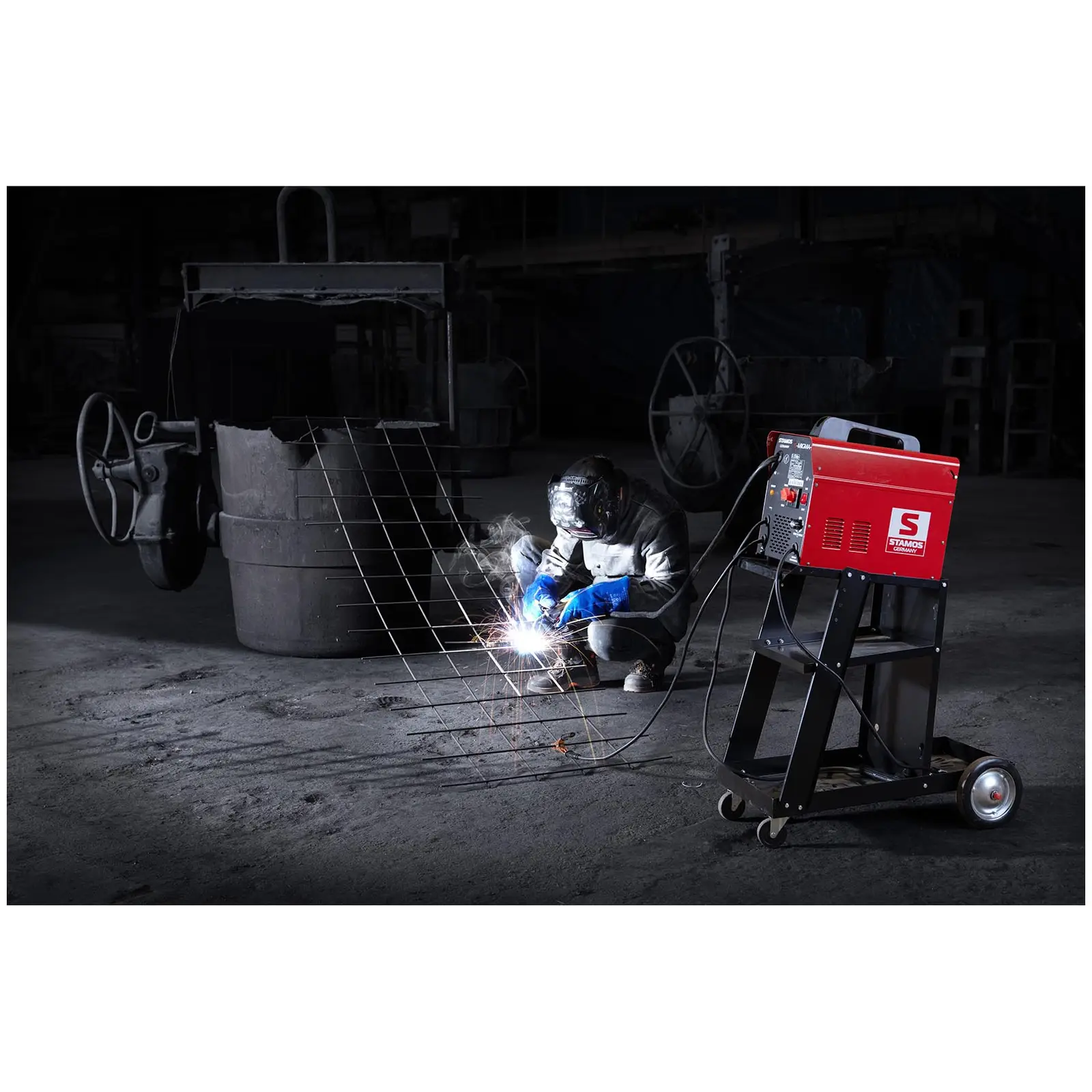 Welding Set Combined Welder - 155 A - 230 V - with cart + Welding helmet – Blaster - ADVANCED SERIES