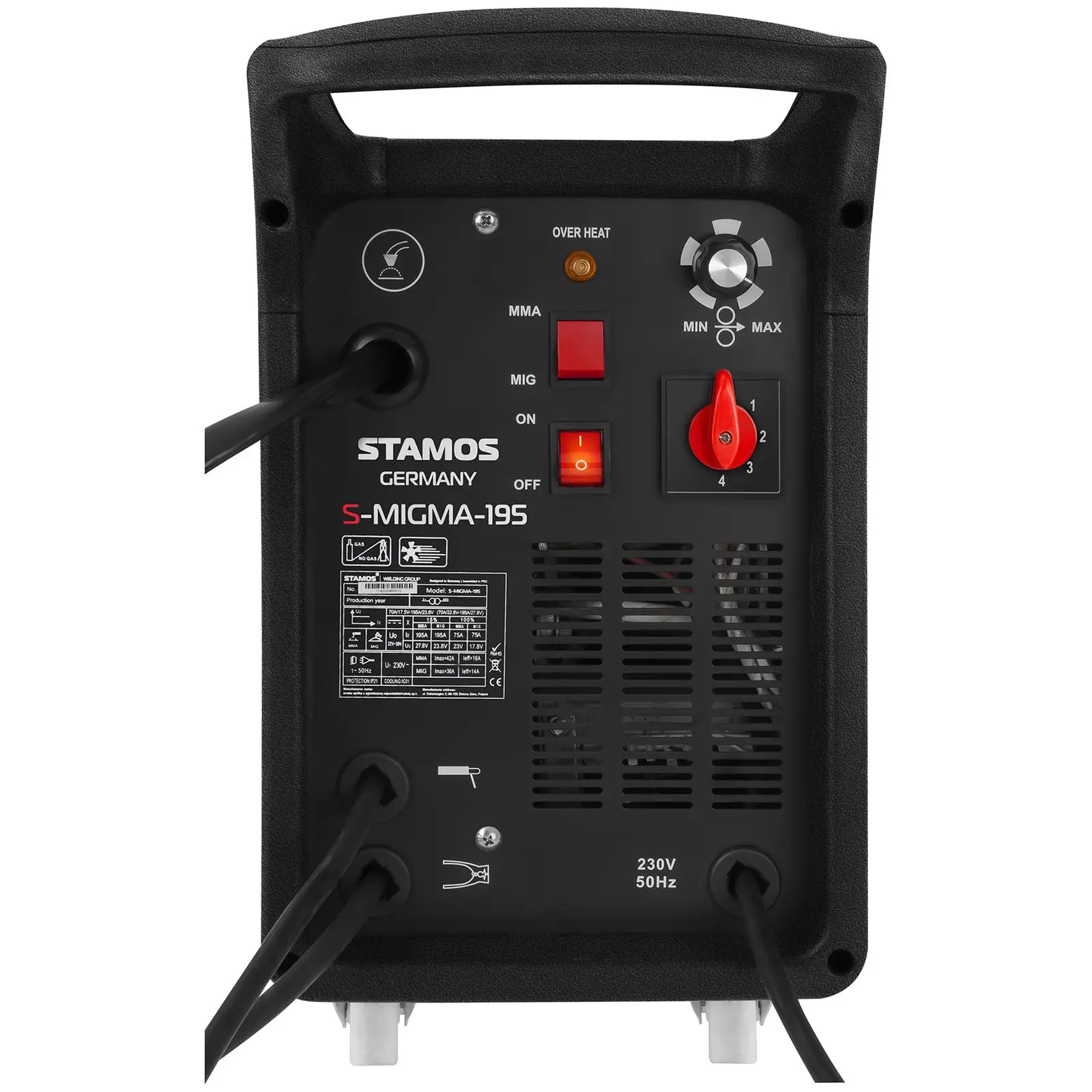 Gecombineerd lasapparaat - 195 A - 230 V - draagbaar + Lashelm – Pokerface – PROFESSIONAL SERIES (Afmetingen (LxWxH): 0 x 0 x 0 cm)