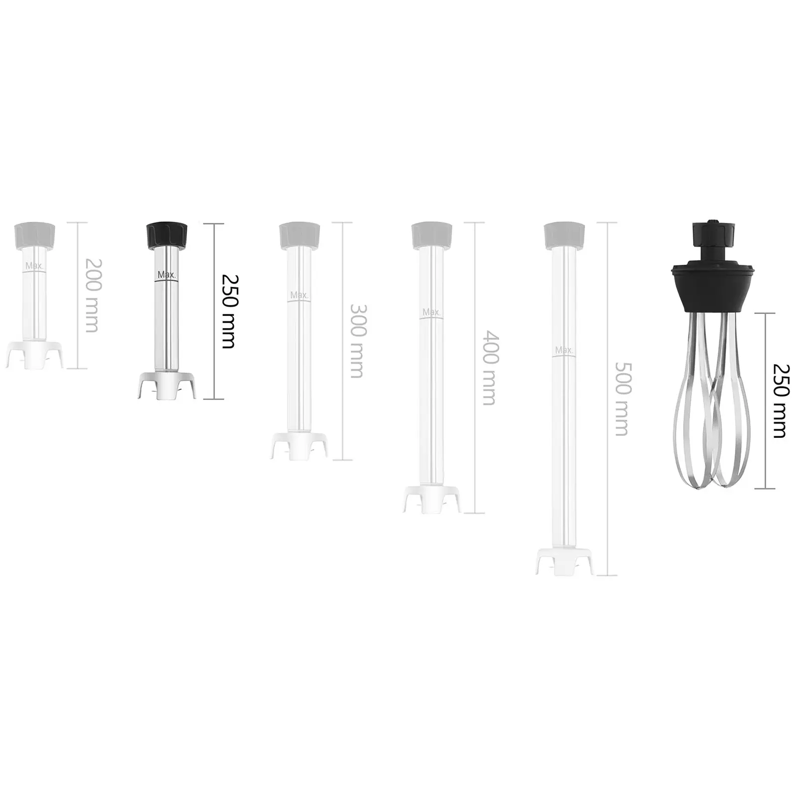 Conjunto de Liquidificador de mão - 500 W + Ponta para o liquidificador - 250 mm