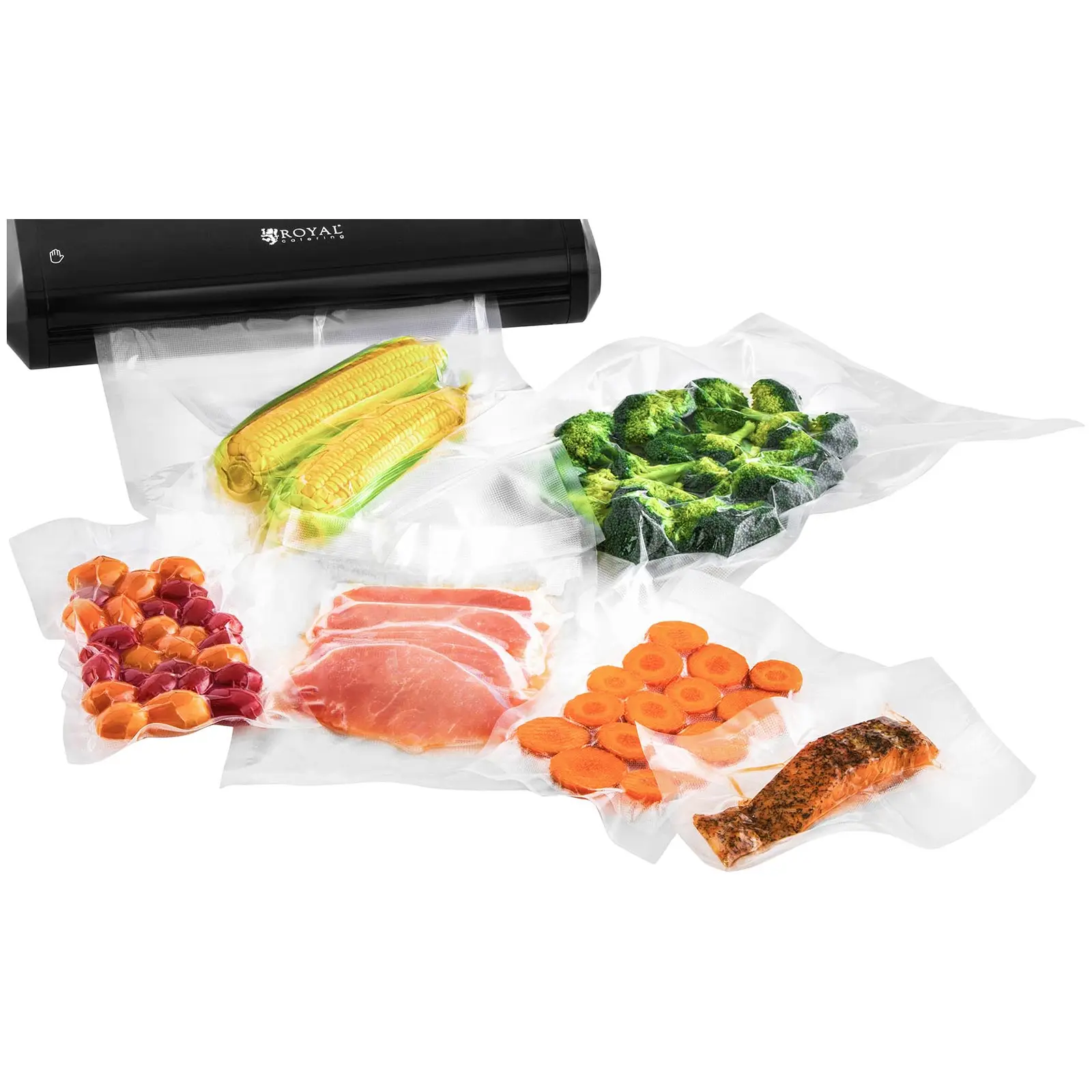 Kit machine sous vide avec 4 rouleaux d'emballages sous vide - 15 à 30 cm - ABS - 32 cm - Black Edition