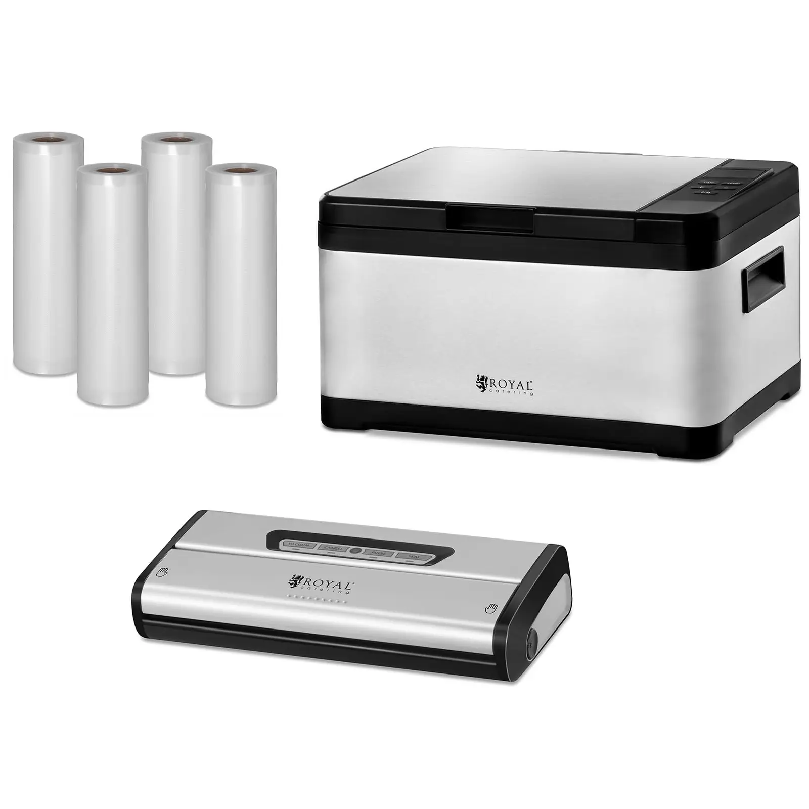 Sous-Vide Cooker Set - Incl. Vacuum Sealer and Vacuum Rollers - 8 L