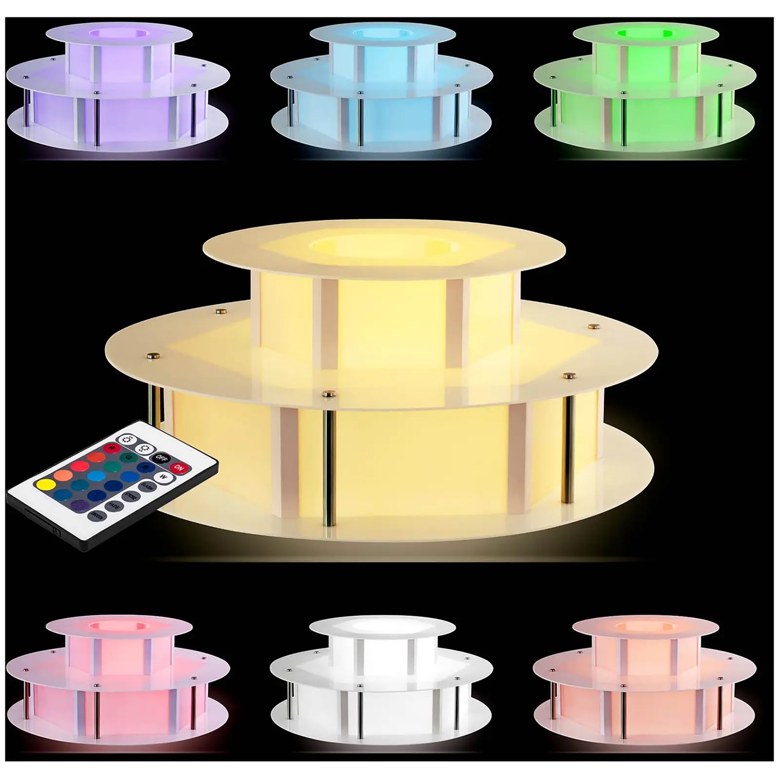Set fontaine chocolat - 4 étages - 6 kg avec table lumineuse (14)