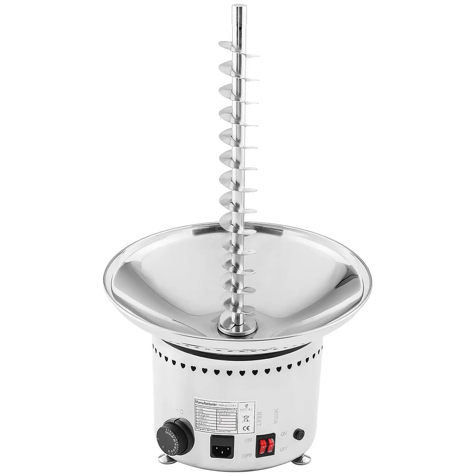 Set fontaine chocolat - 4 étages - 6 kg avec table lumineuse (Dimensions de l'envoi (LxlxH): 0 x 0 x 0 cm)