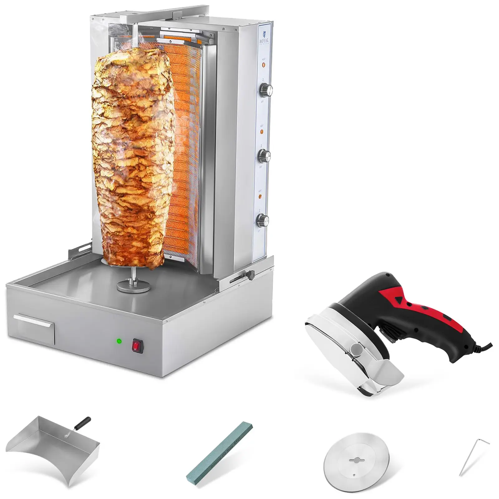 Dönergrill elektrisk – inkl. shawarma-kniv