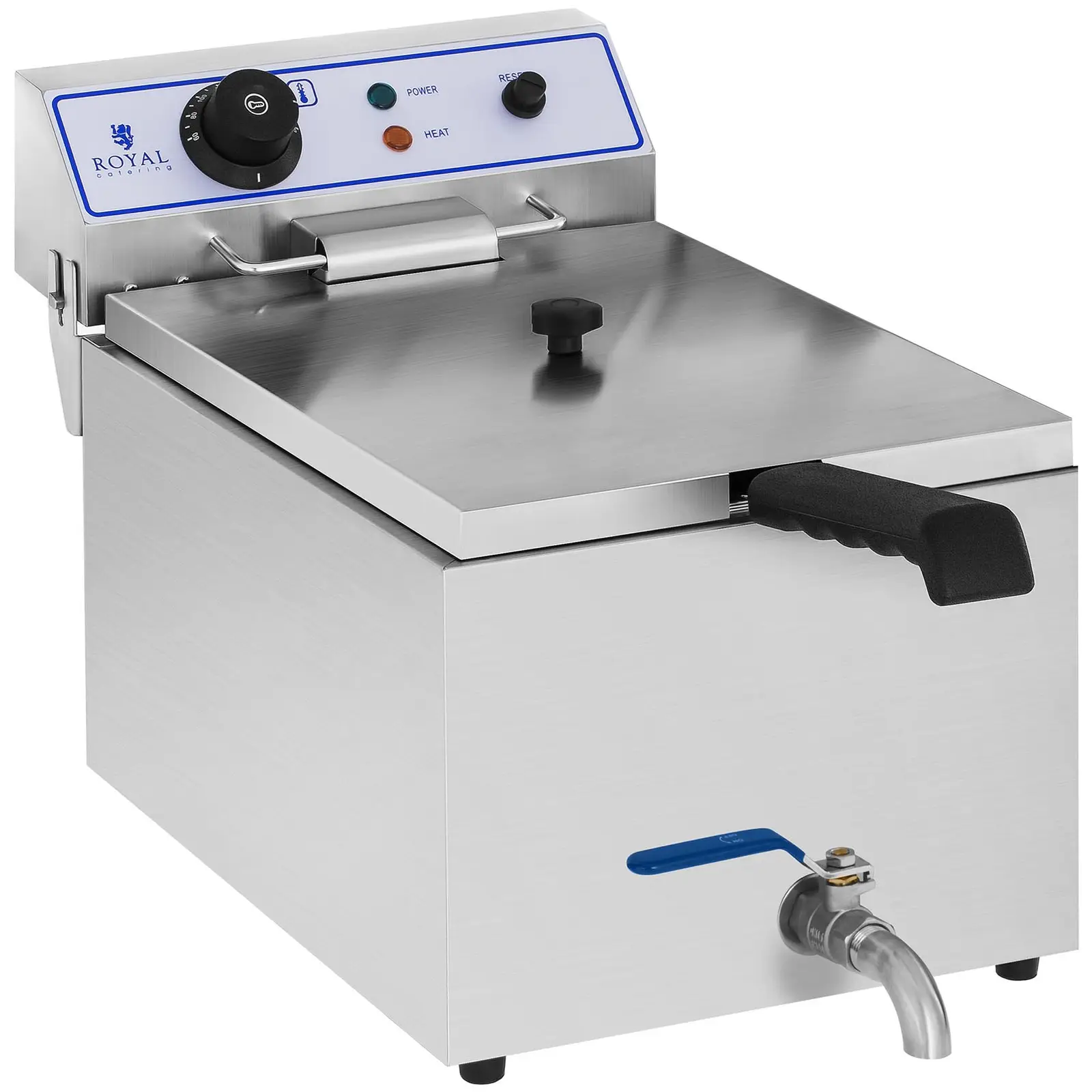 Friteuse électrique - 1 x 17 litres - avec support (Minuterie: Non)