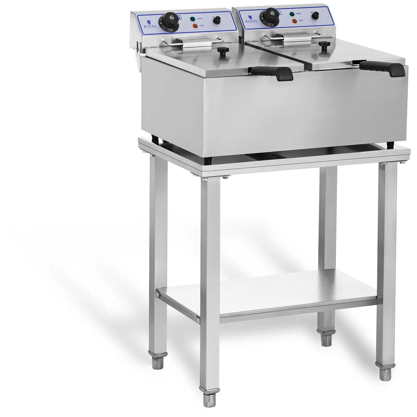 Elektro-friture-koger - 2 x 17 liter - med understel