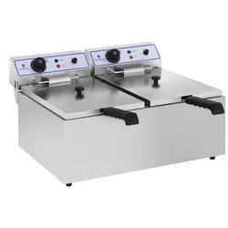 Electric Fryer with Shelf - 2 x 17 Litres