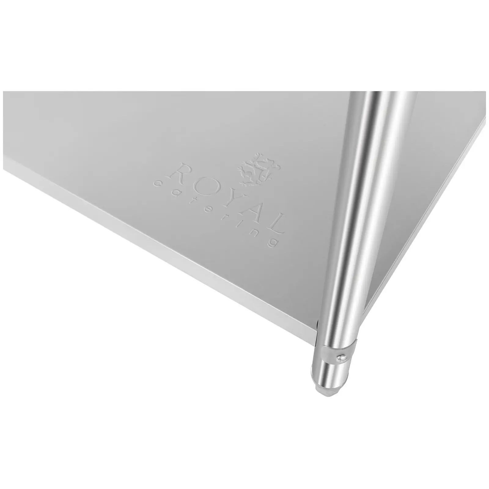 Set - Table inox avec étagère amovible - 120 x 70 cm (Poids de l'envoi: 0 kg)