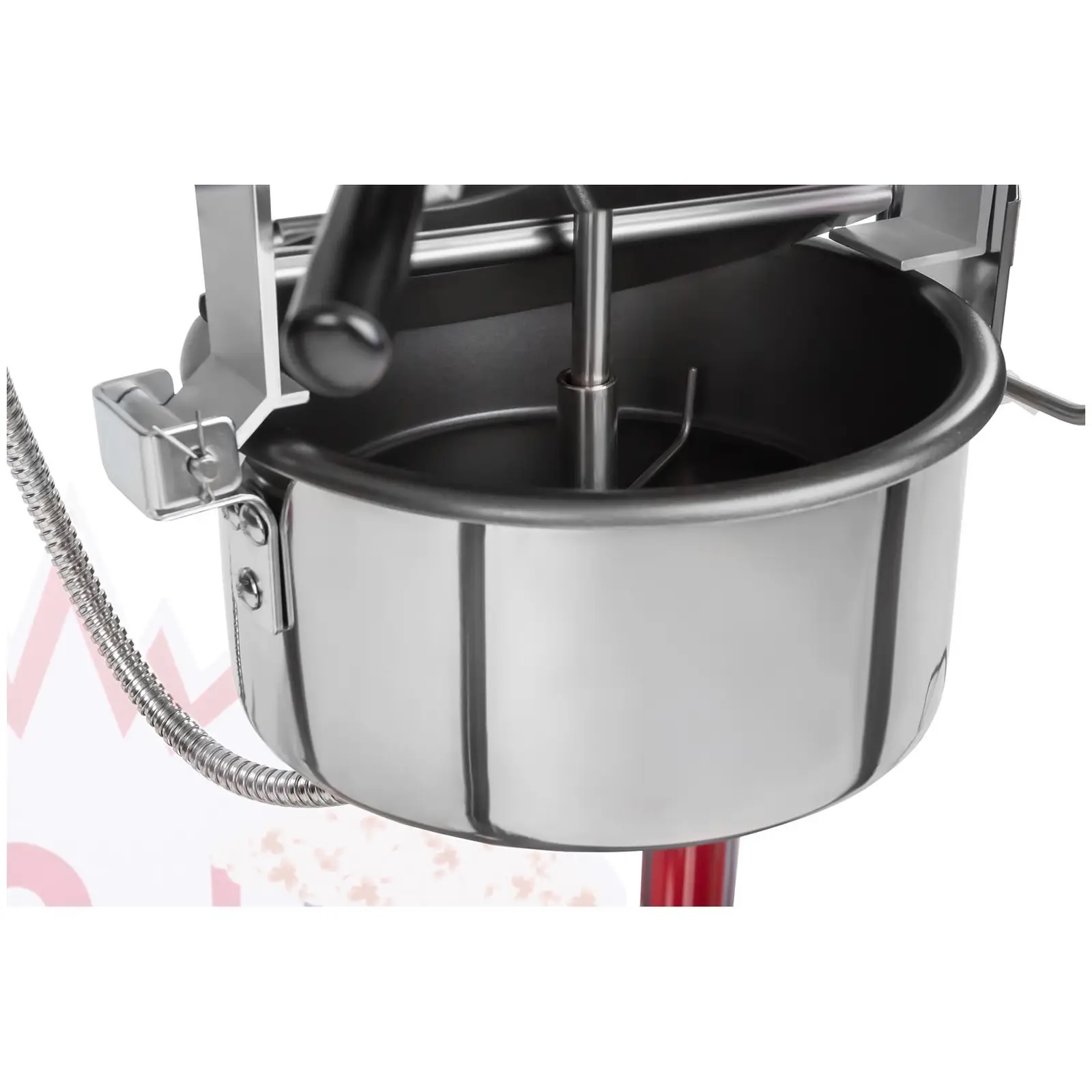 Popcorn machine with cart and LED RGB-Lighting - USA Design - red (Shipping weight: 0 kg)
