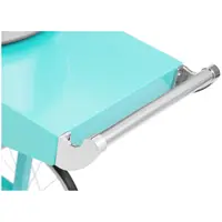 Candy floss machine set with cart and sneeze guard - 52 cm - 1,200 W - turquoise