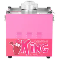 Candyfloss-maskine - sæt inkl. 50 stk. candyfloss-pinde LED og beskyttelseskuppel 52 cm - 1.200 W