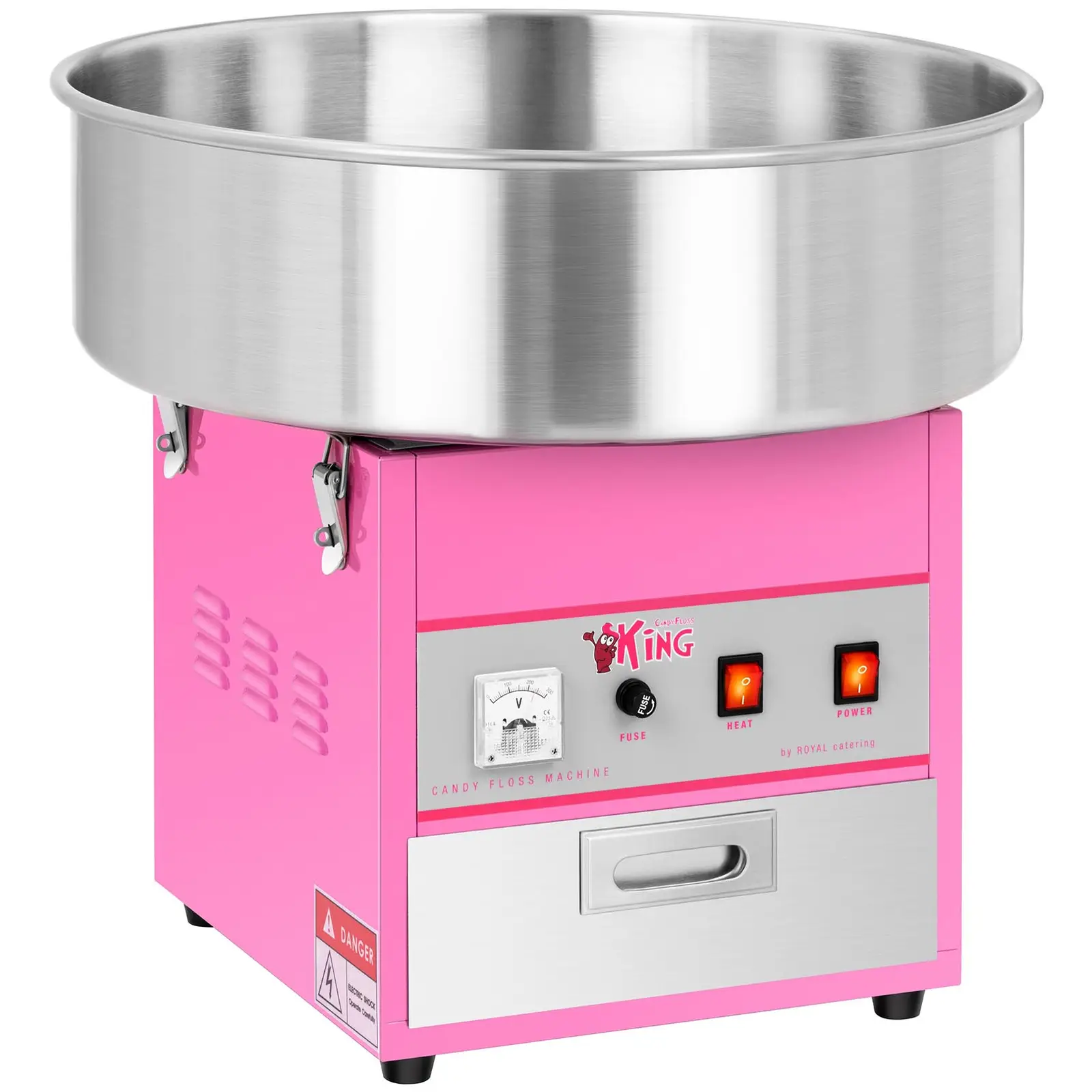 Candy Floss Machine Set with LED Cotton Candy Sticks - 52 cm - 1,200 W - 50 pcs. (Shipping weight: 0 kg)