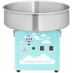 Suikerspinmachine met suikerspin LED sticks - 52 cm - 1.200 W - 50 stuks - turquoise