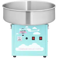 Cotton Candy Machine Set with LED Cotton Candy Sticks - 52 cm - 1,200 W - 50 pcs. - turquoise