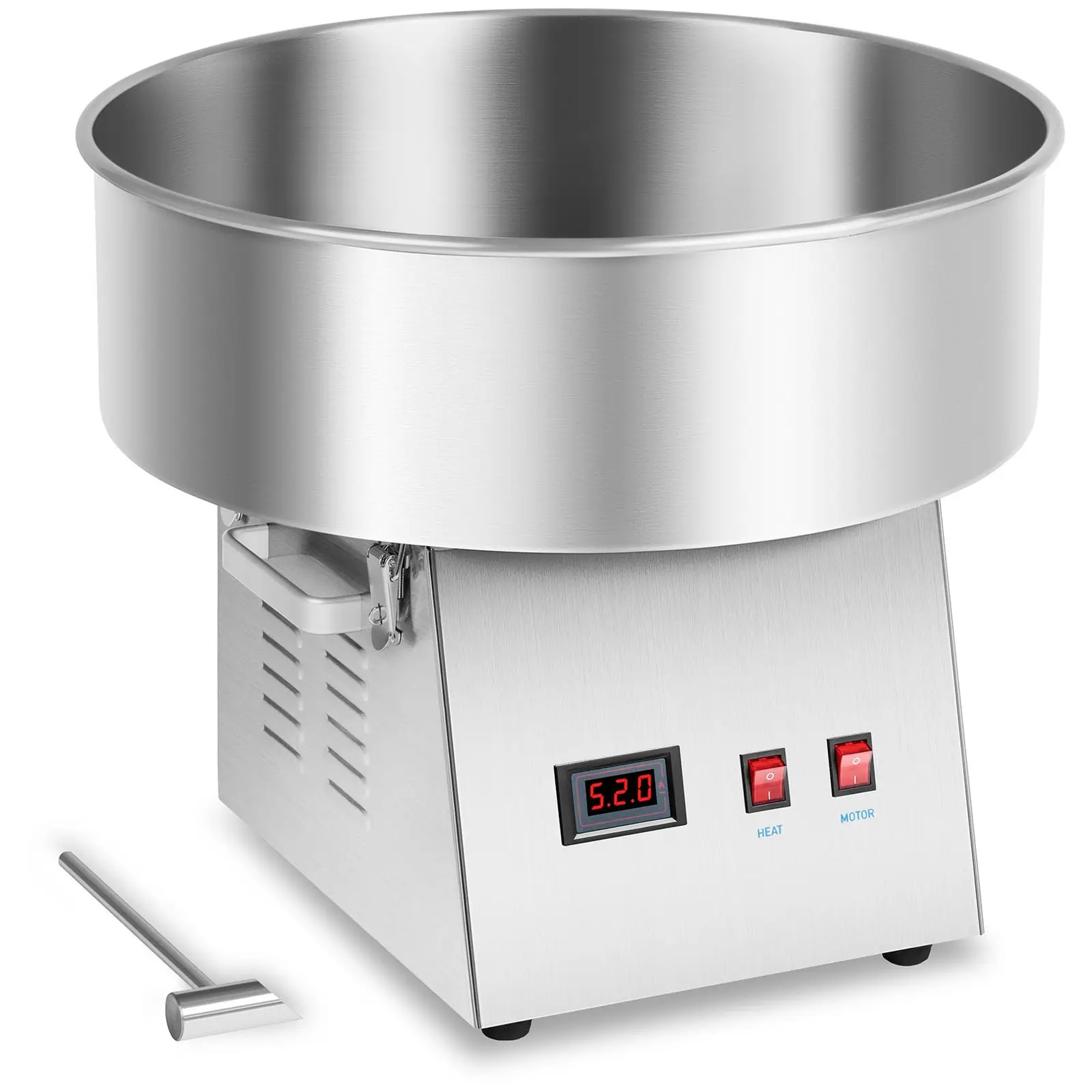 Kit machine à barbe à papa avec bâtons (50 unités) - 52 cm - 1 030 W - Inox