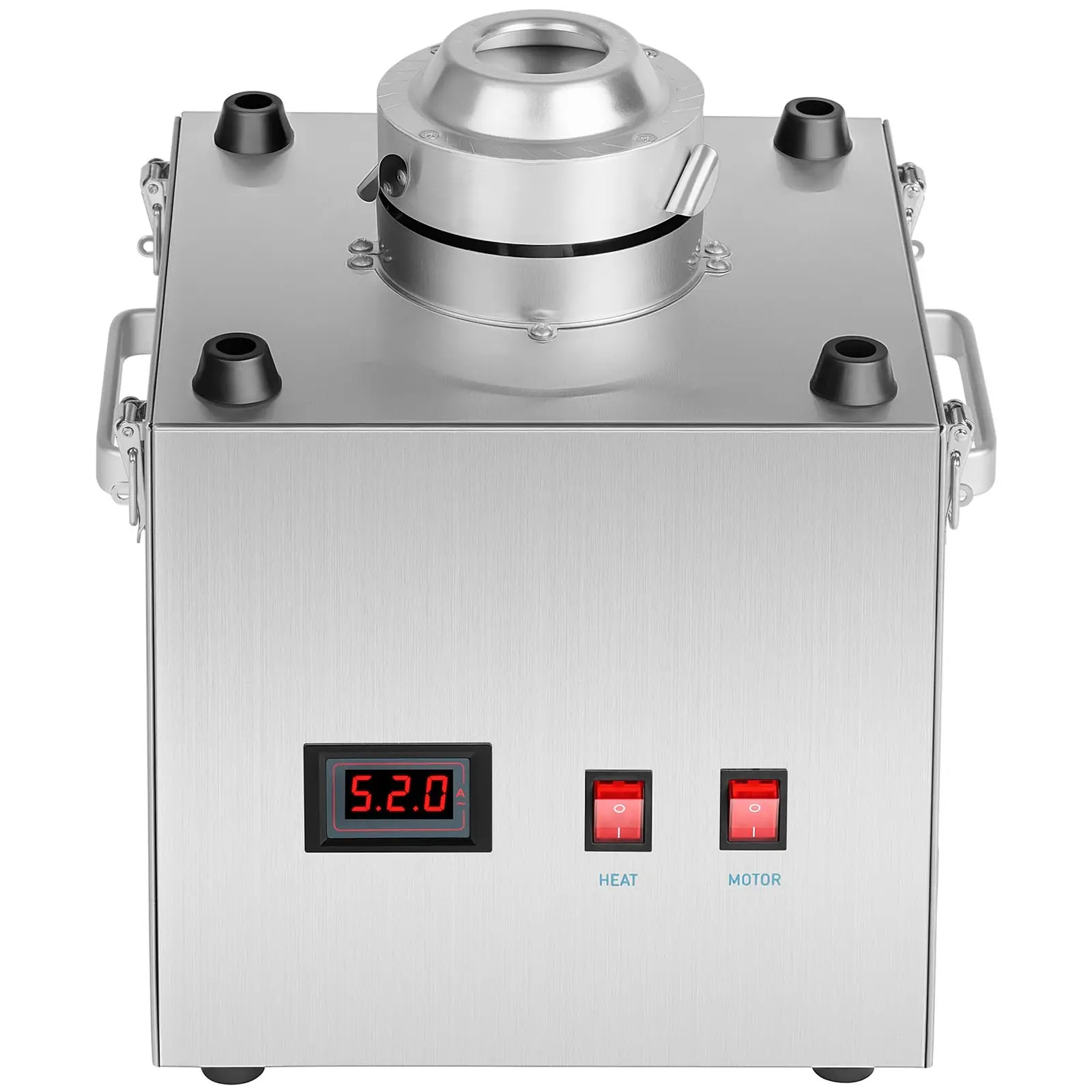 Vattacukor készítő gép készlet LED pálcikákkal - 52 cm - 1.030 W - rozsdamentes acél - 50 db
