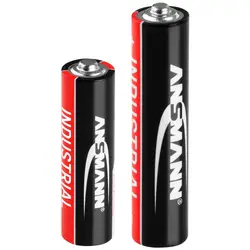 100 x Micro/Mignon mix (60 x AAA LR03 + 40 x AA LR6) - Ansmann INDUSTRIAL alkaline batterijen - 1,5 V