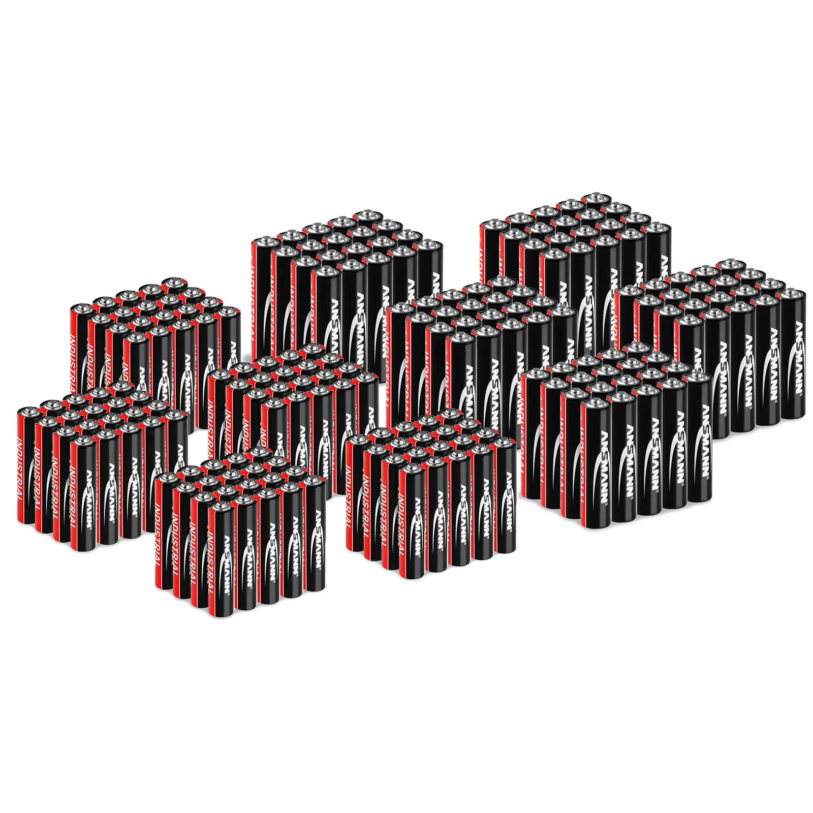 200 x Micro/Mignon-Mix (100 x AAA LR03 + 100 x AA LR6) - Ansmann INDUSTRIAL Alkaliska Batterier - 1,5 V