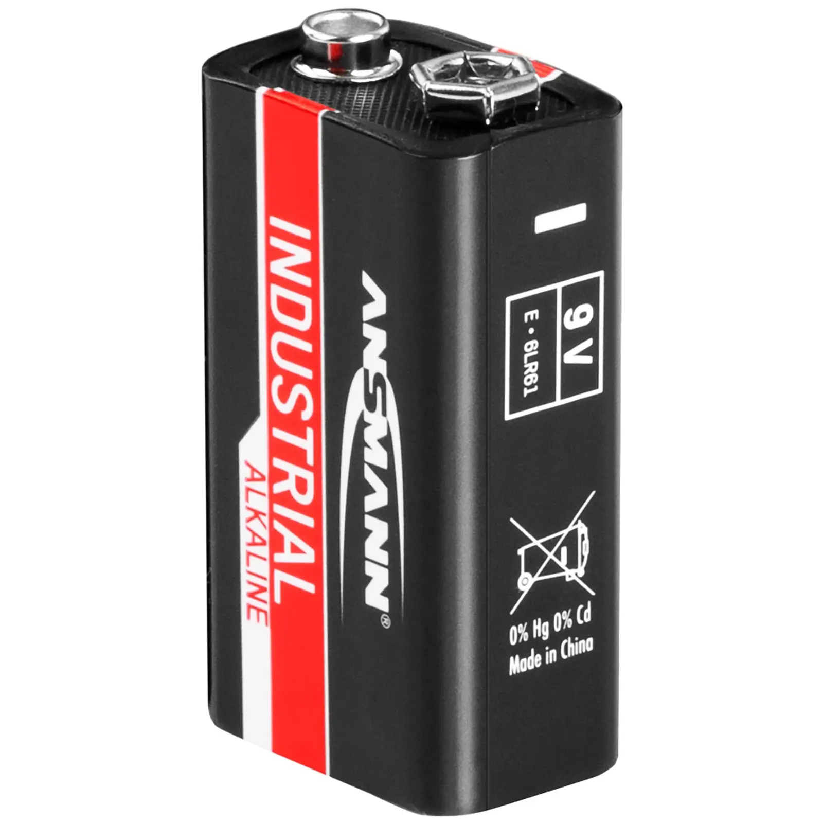 Sparset 20 x Blockbatterien 6LR61 - Ansmann INDUSTRIAL Alkaline-Batterien - 9 V