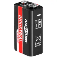 Voordeelset 20 x Blokbatterijen 6LR61 - Ansmann INDUSTRIAL alkaline blokbatterijen - 9 V
