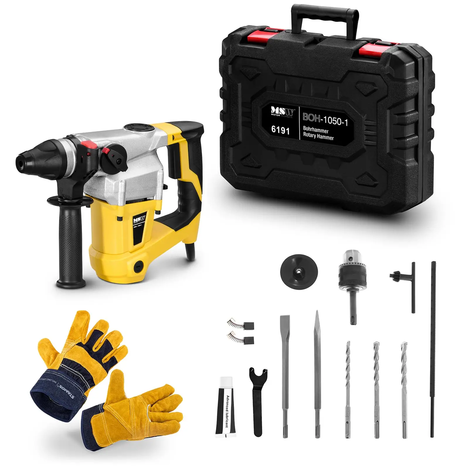 Rotary Hammer Set BOH-1050-1-SET - Work gloves - 1,050 W