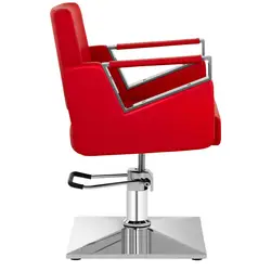 Zestaw Fotel fryzjerski Physa Bristol czerwony + Podnóżek ze stali nierdzewnej - przykręcany