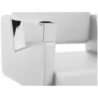Zestaw Fotel fryzjerski Physa Bristol biały + Podnóżek ze stali nierdzewnej - przykręcany