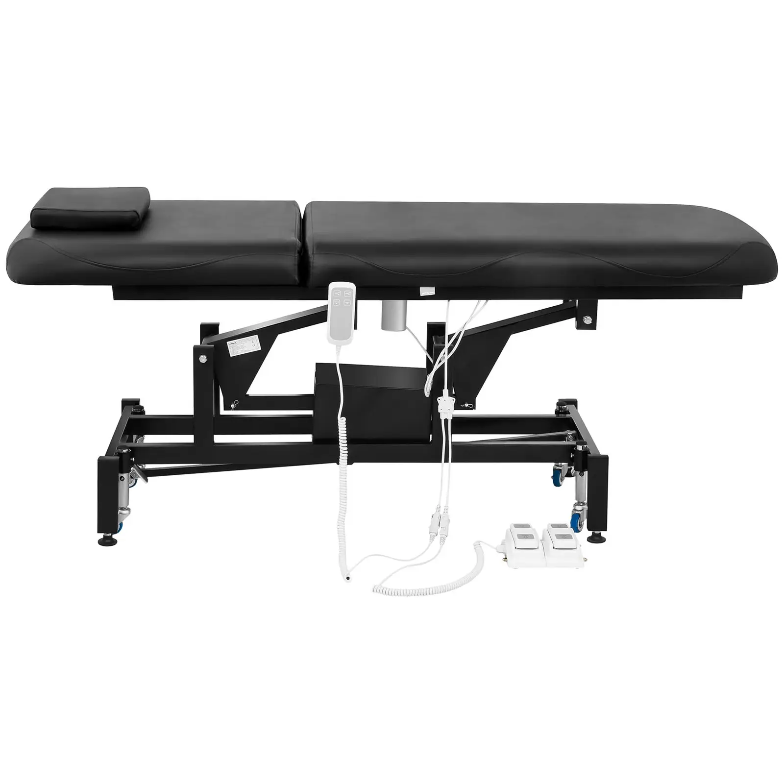 Conjunto Cama de massagem Physa Lyon Black + Banco de estética Frankfurt - preto