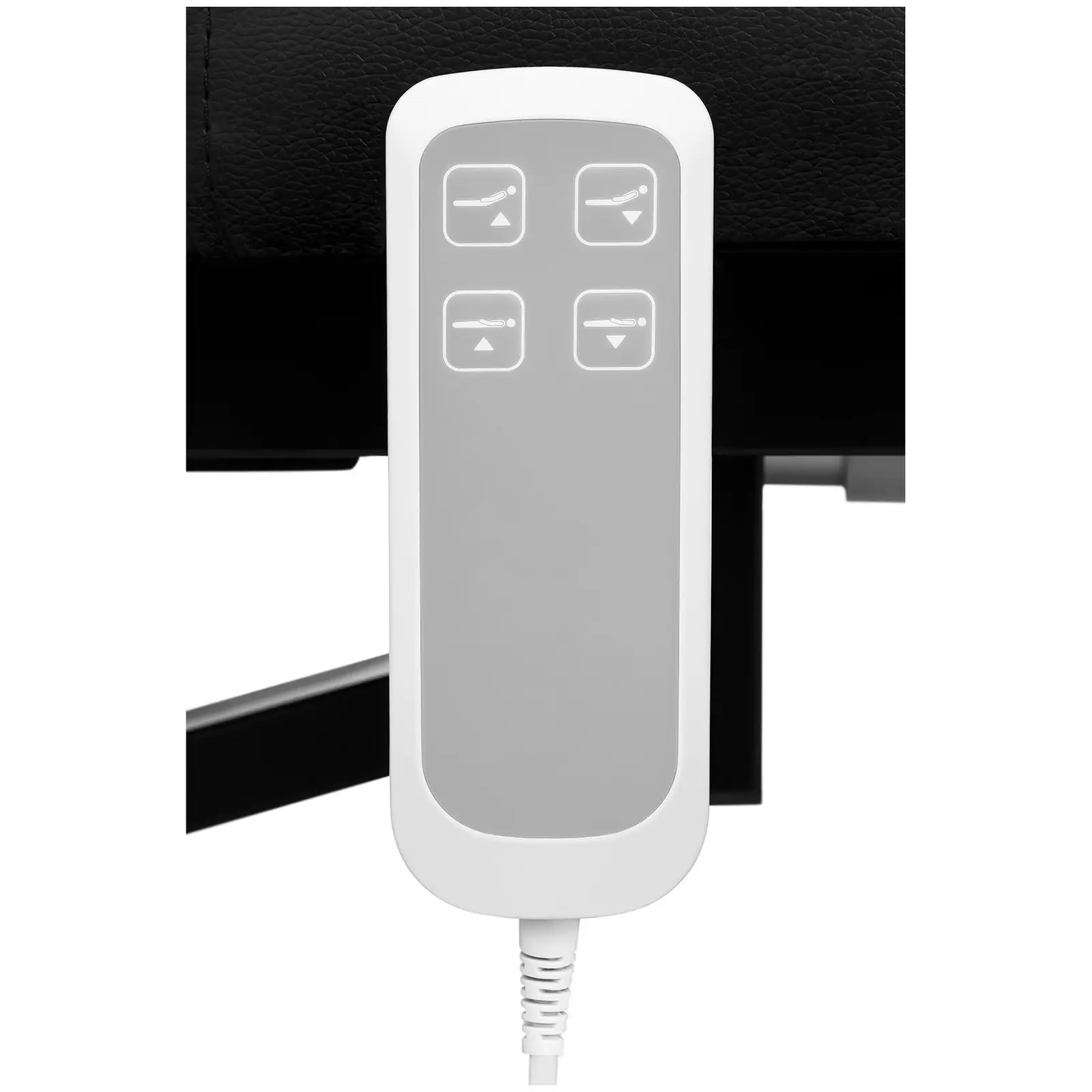 Masážní lehátko elektrické a sedlová židle - 2 motory - nožní pedál - černé (Rozměry lehátka [cm]: (68-90) X 187 X 73)