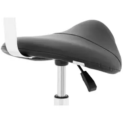 Table de massage électrique et siège-selle avec dossier - 2 moteurs - Pédale - Couleur noire
