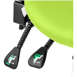 Lettino per massaggi elettrico NANTES con sgabello - 3 motori - Verde chiaro