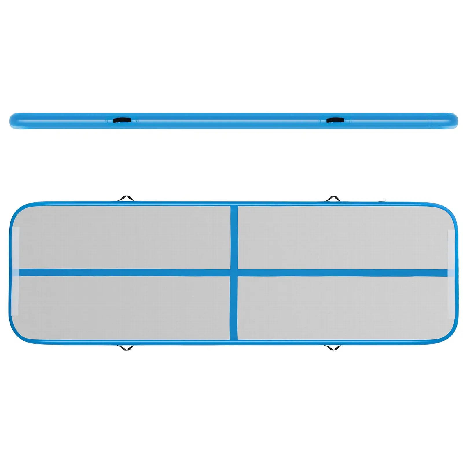 Ilmavolttiratasarja pumpulla - 300 x 100 x 10 cm - 150 kg - sininen / harmaa