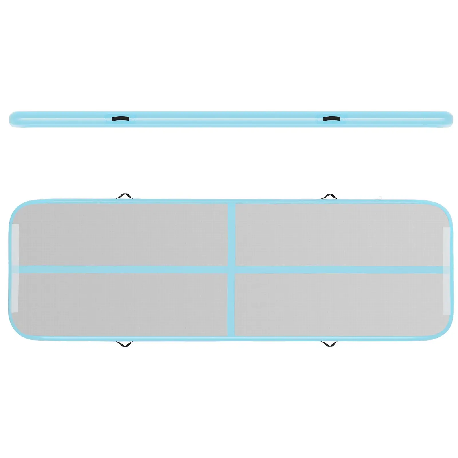 Nafukovací žíněnka v sadě s pumpičkou - 300 x 100 x 10 cm - 150 kg - zelená/šedá (Barva: Šedá)