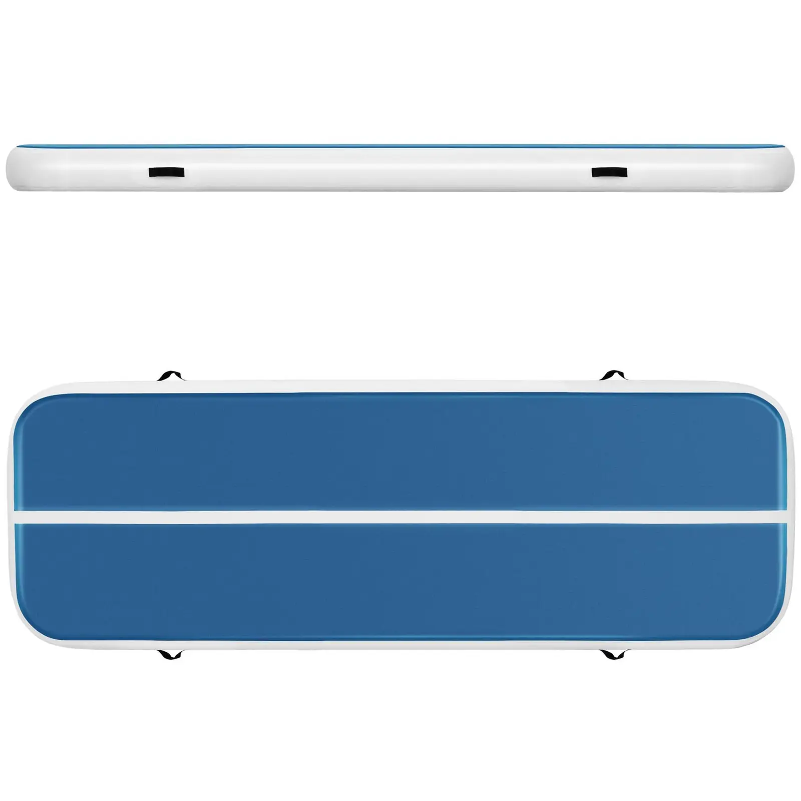 Air track avec gonfleur électrique - 300 x 100 x 20 cm - 150 kg - Bleu/blanc