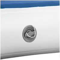 Air track avec gonfleur électrique - 300 x 100 x 20 cm - 150 kg - Bleu/blanc