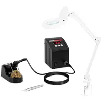Kit station de soudage numérique avec lampe-loupe - 100 W - LED