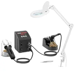 Set digital lödstation med LED-förstoringslampa - SMD - 80 W - LED