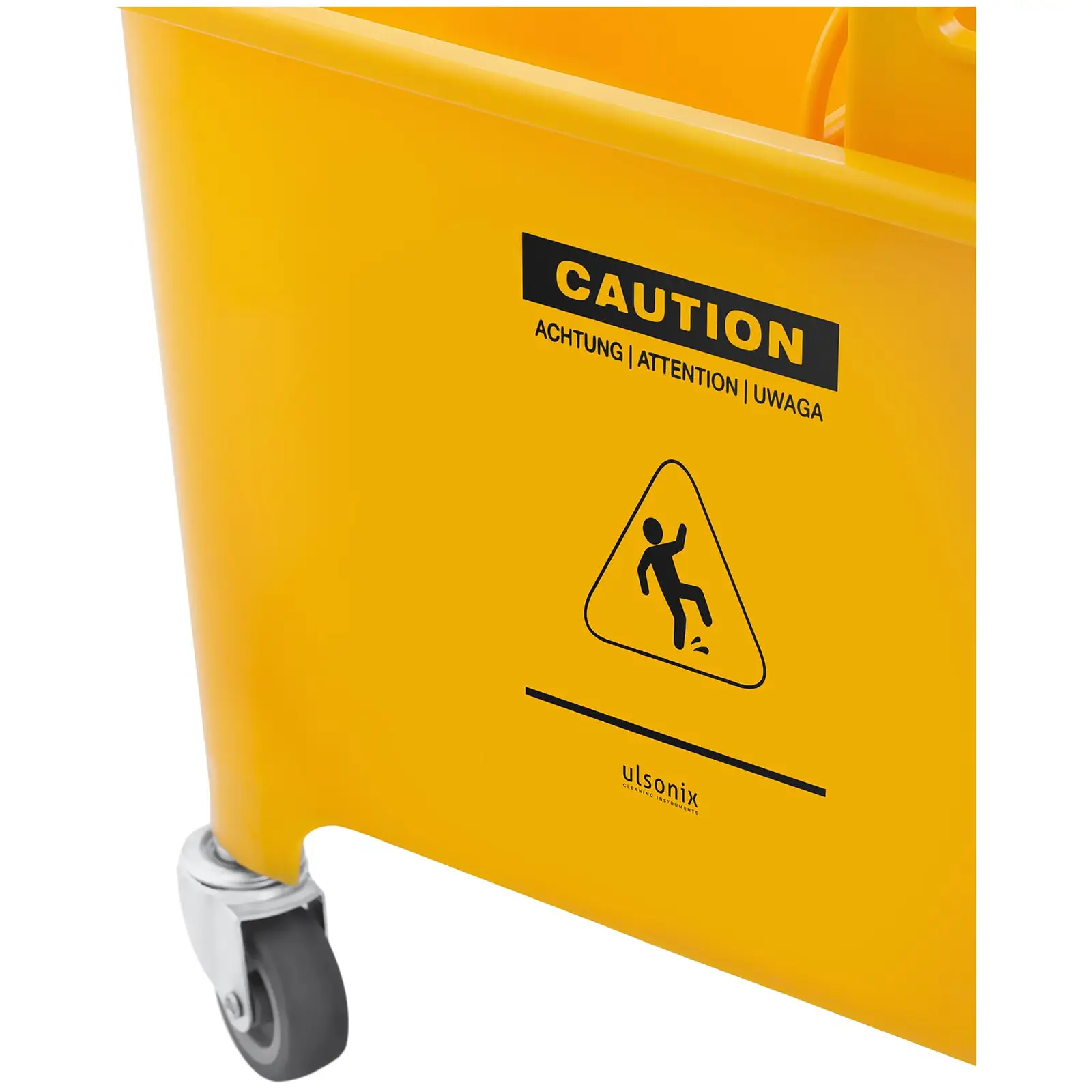 Mop Bucket Set with Wringer and 2 Wet Floor Signs - 20 L