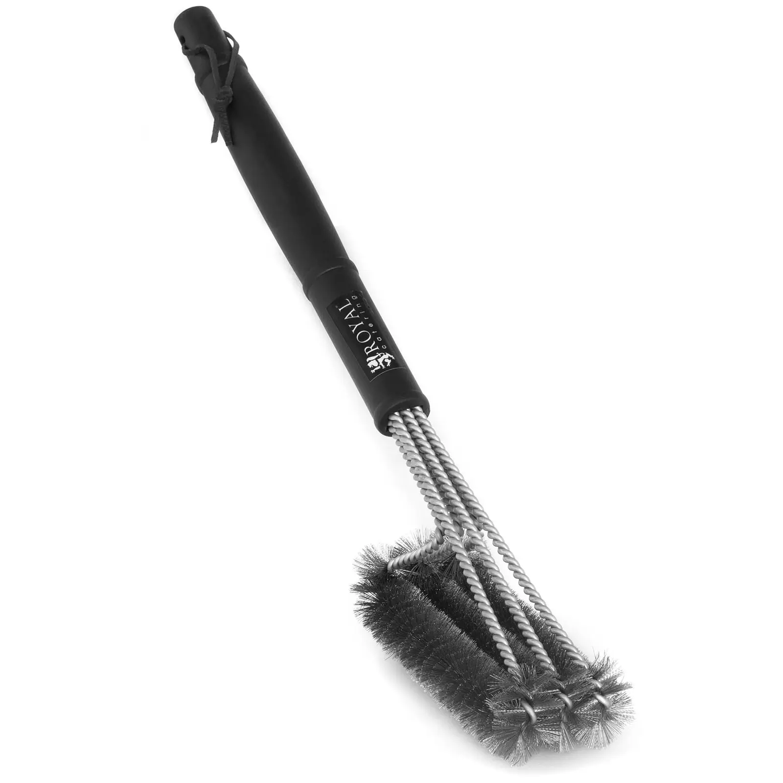 Dobbel elektrisk flatgrill - sett med 3-delt grillbørste - 60 cm - glatt/riflet - stål - 2 x 3,200 W