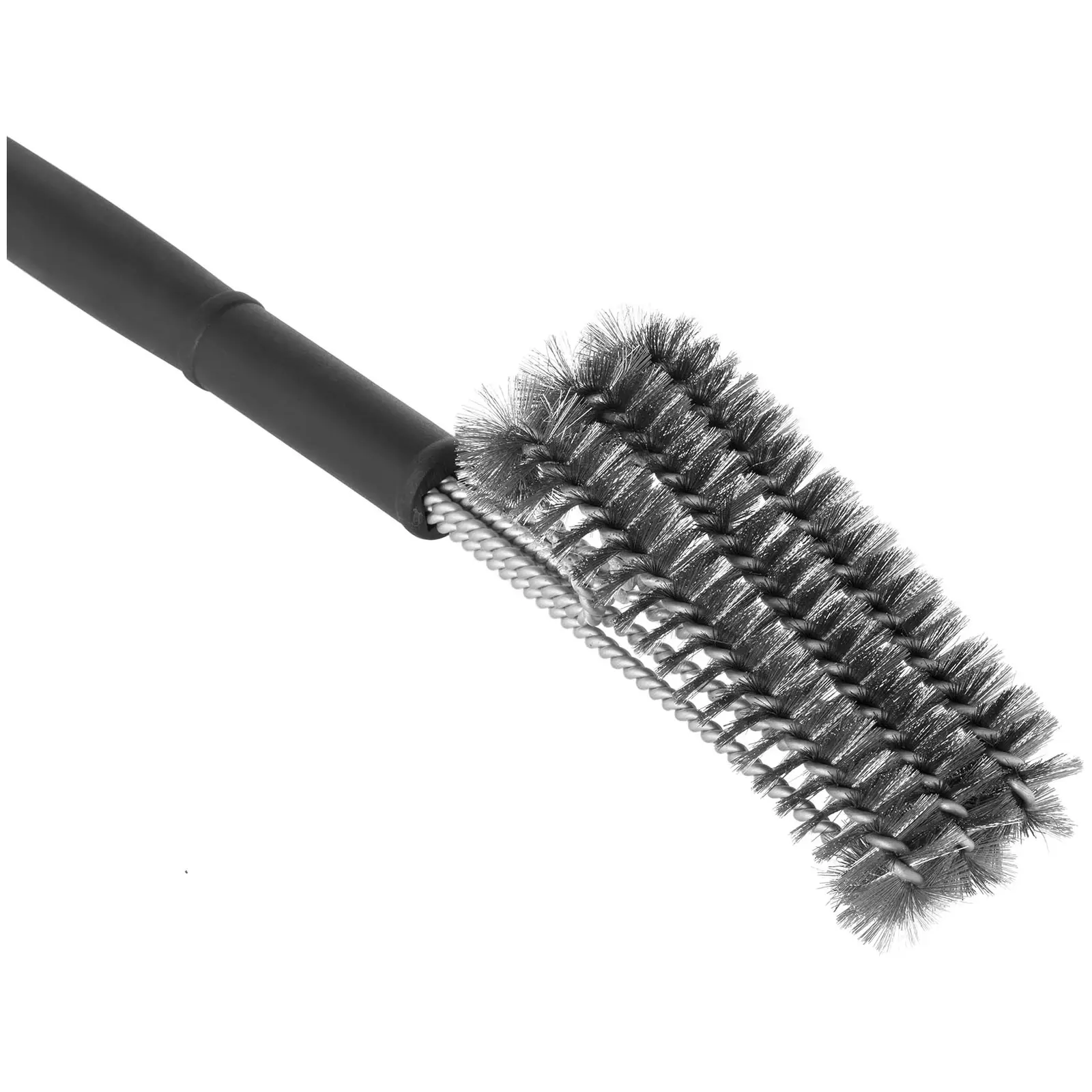 Dobbel elektrisk flatgrill - sett med 3-delt grillbørste - 60 cm - glatt/riflet - stål - 2 x 3,200 W