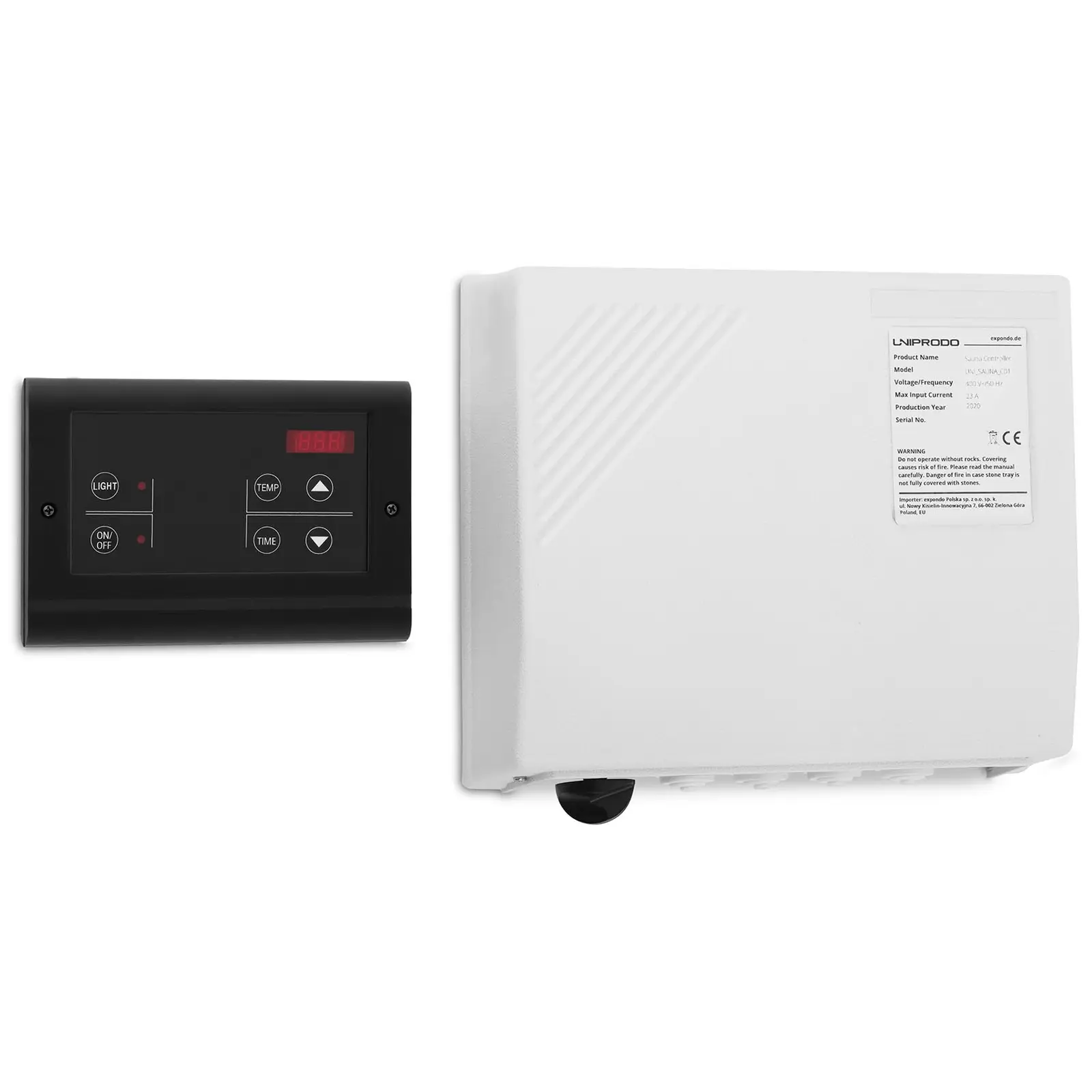Saunová kamna s řídicí jednotkou pro sauny - 9 kW - sloupkovitý tvar - 30 až 110 °C (Rozměry zásilky (DxŠxV): 0 x 0 x 0 cm)