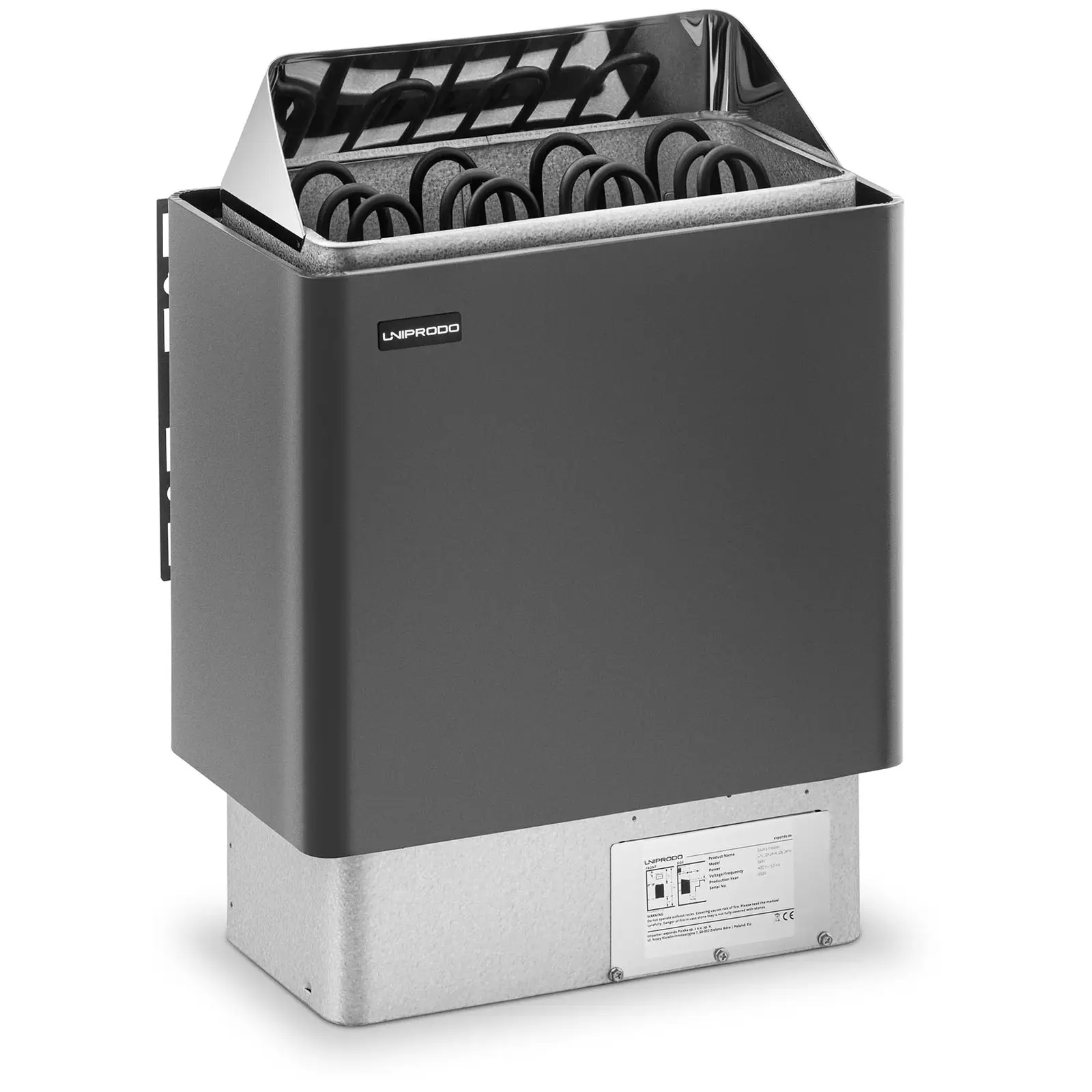 Saunaovn - sæt inkl. kontrolpanel - 6 kW - 30 til 110 °C (Mål (LxBxH): 0 x 0 x 0 cm)