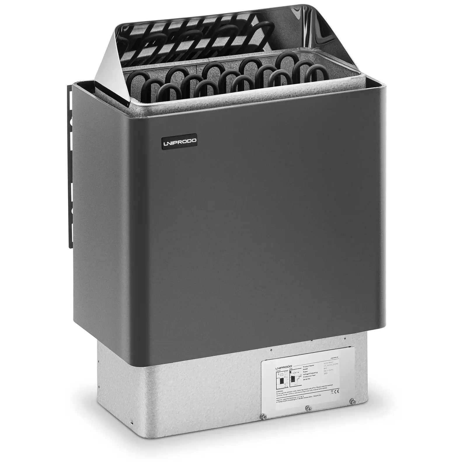Saunová kamna s řídicí jednotkou pro sauny - 8 kW - 30 až 110 °C - LED displej (Termostat: Ano)