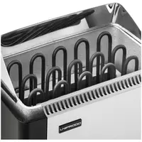Saunaovn - sæt inkl. kontrolpanel - 8 kW - 30 til 110 °C - LED-display - front af rustfrit stål