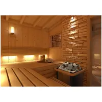Sauna Heater Set with Sauna Control Panel - 8 kW - 30 to 110 °C - LED display - stainless steel baffle plate