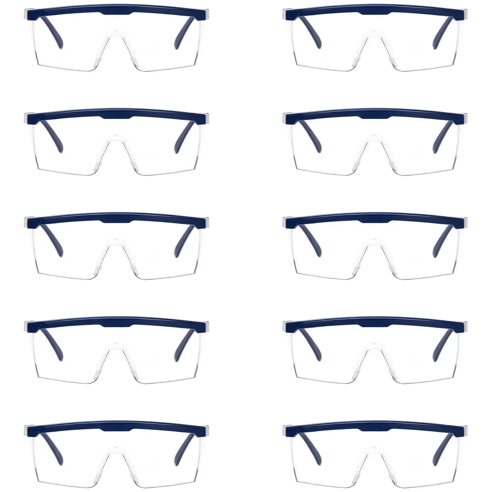 Lunettes de protection TECTOR - Non Teintées - EN166 - Réglables - 10 unités