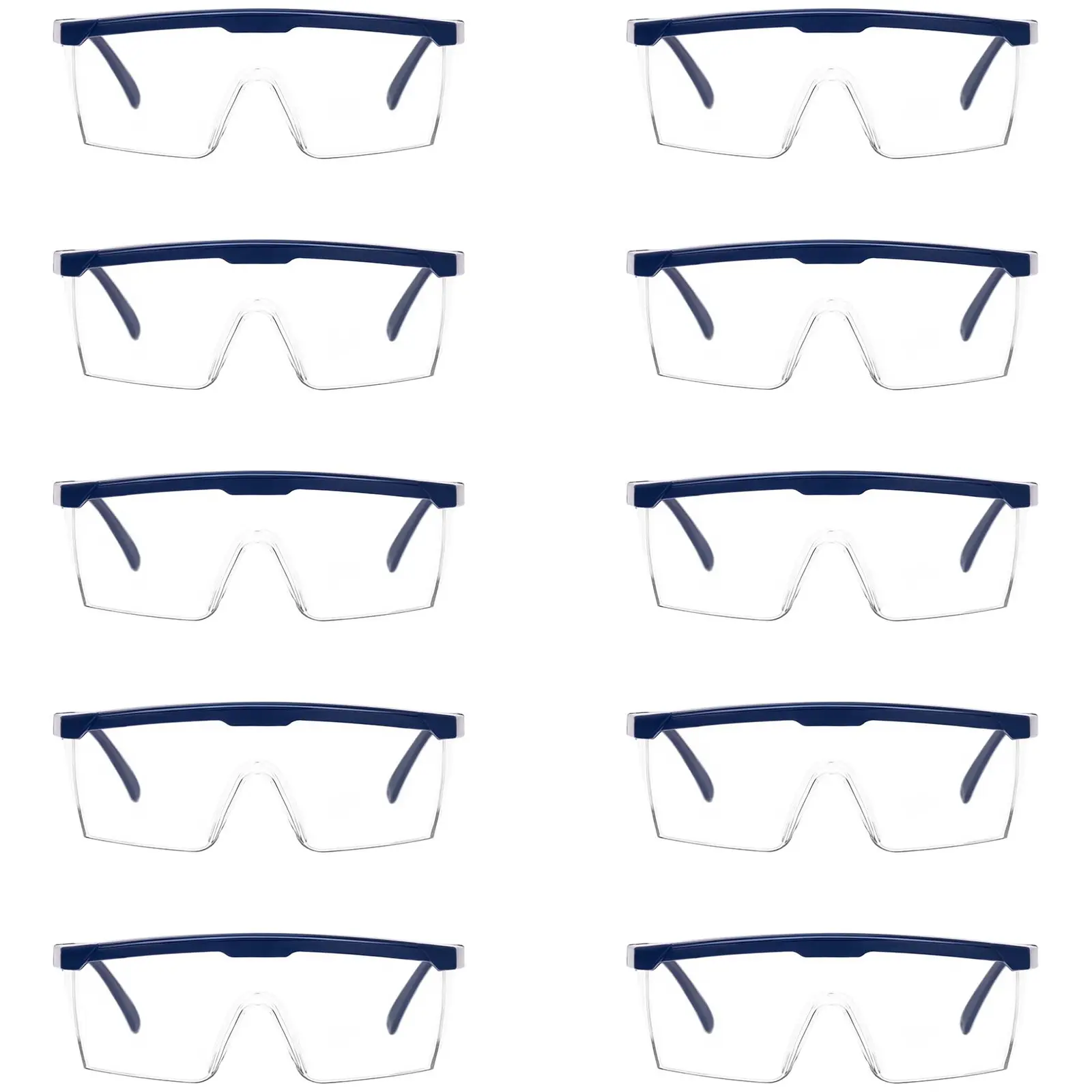 TECTOR okulary ochronne - przezroczyste - EN 166 - regulowane - 10 szt.