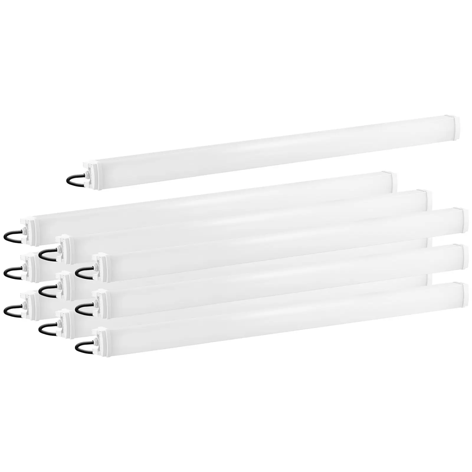 LED světlo do vlhkých prostor - sada 10 ks - 60 W - 150 cm - 6 600 lm - 6 000–6 500 K