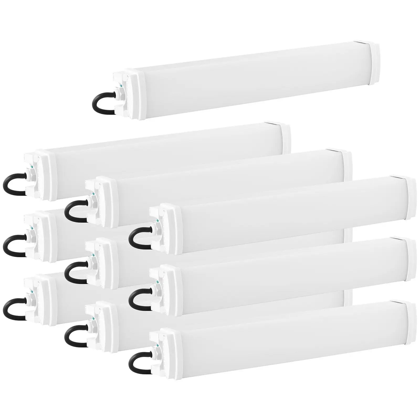 Vanntett LED-lysrør - Sett med 10 stk. - 30 B - 60 cm - 3300 lm - 6000-6500 K